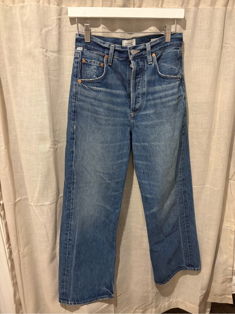 Citizens Of Humanity Goucho Relaxed Wide-Leg Blue Jeans